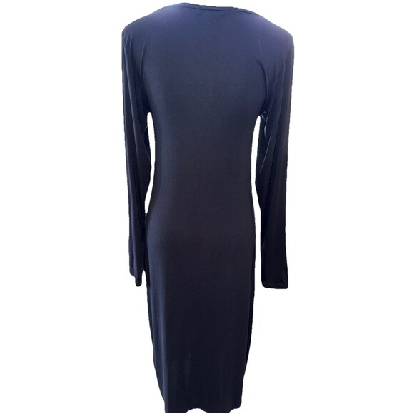 Universal Standard Black Modal Long Sleeve Square Neck Stretch Dress XS NWT Eco - Picture 4 of 9